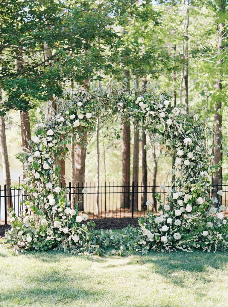 floral circle wedding arch