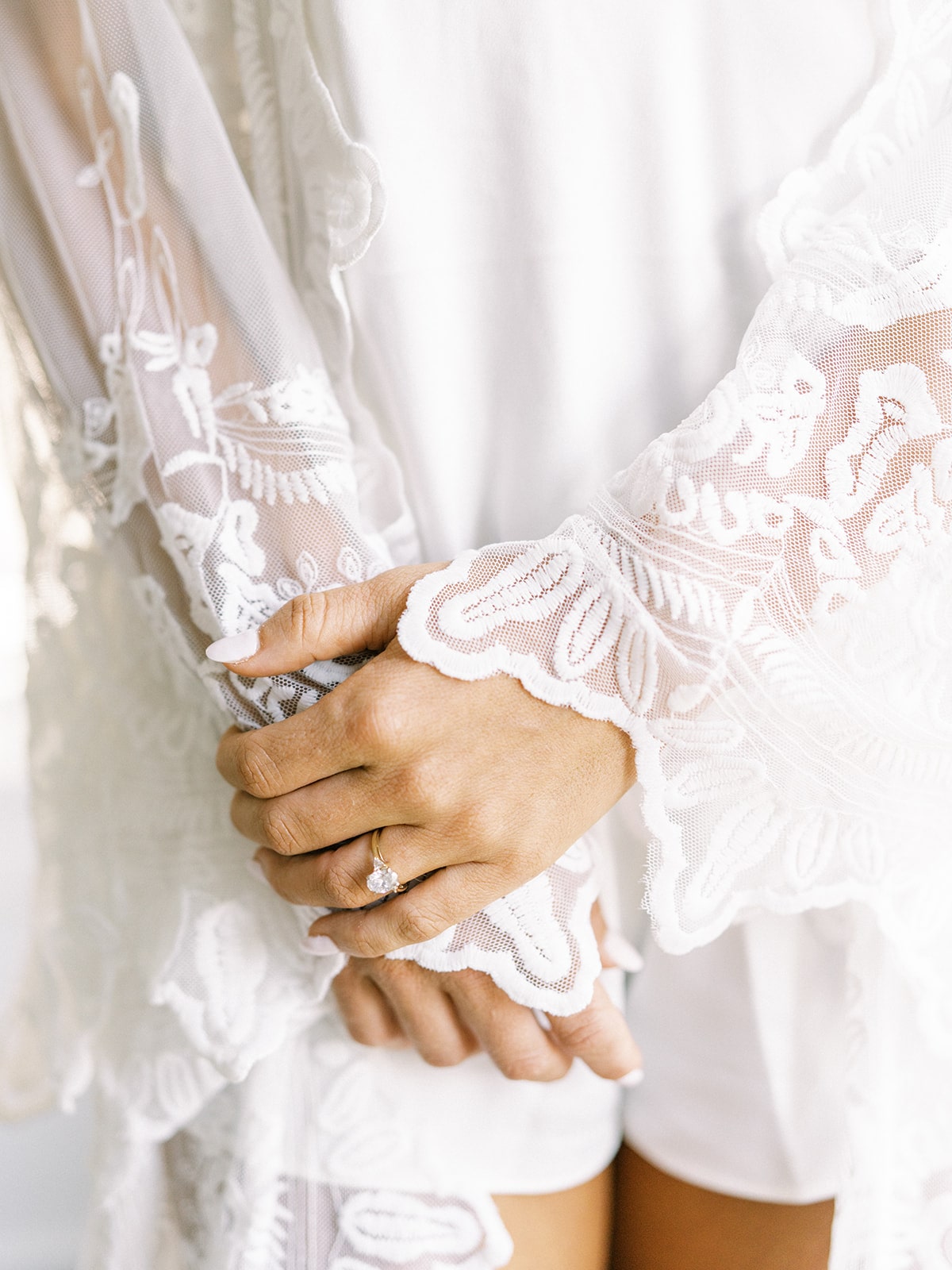 Lace wedding robe