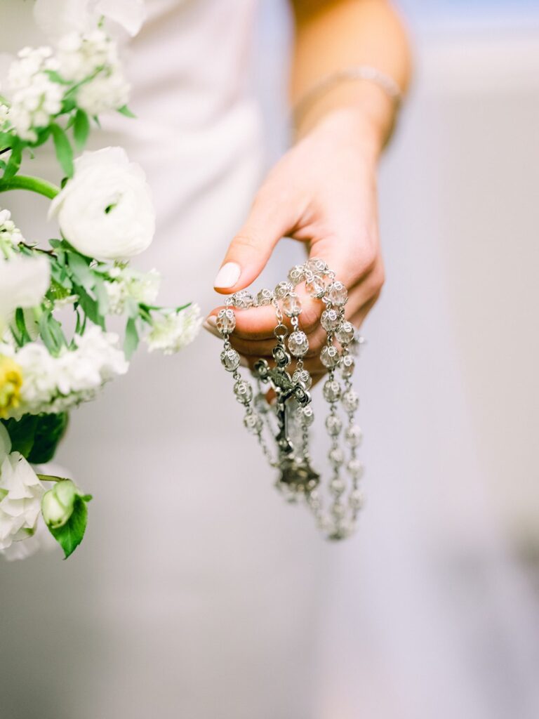 Catholic bride rosary beads