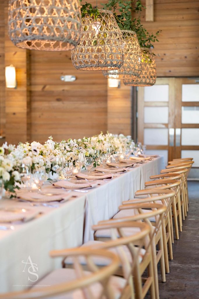 natural wedding table setting