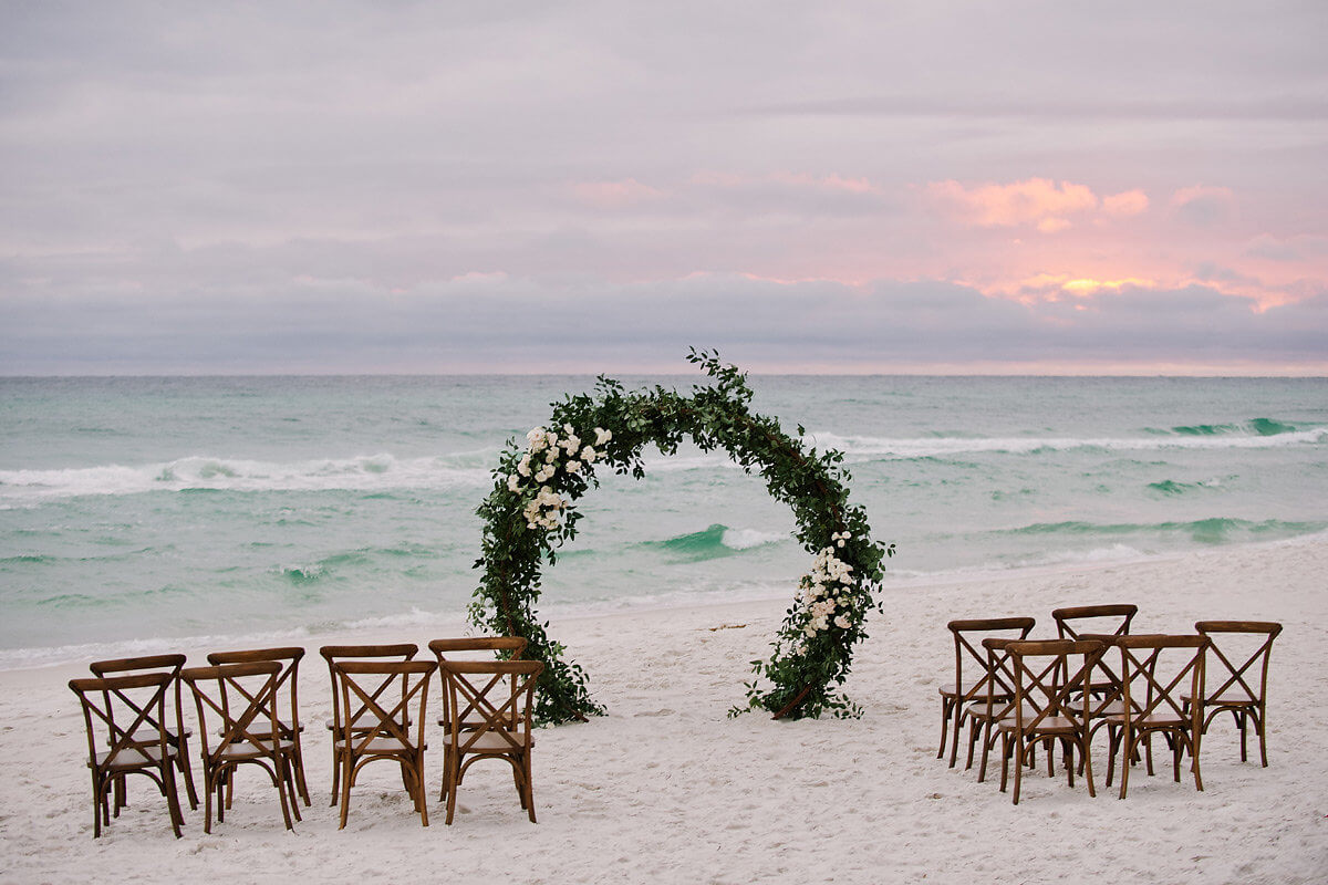 Beach wedding ceremony decorations