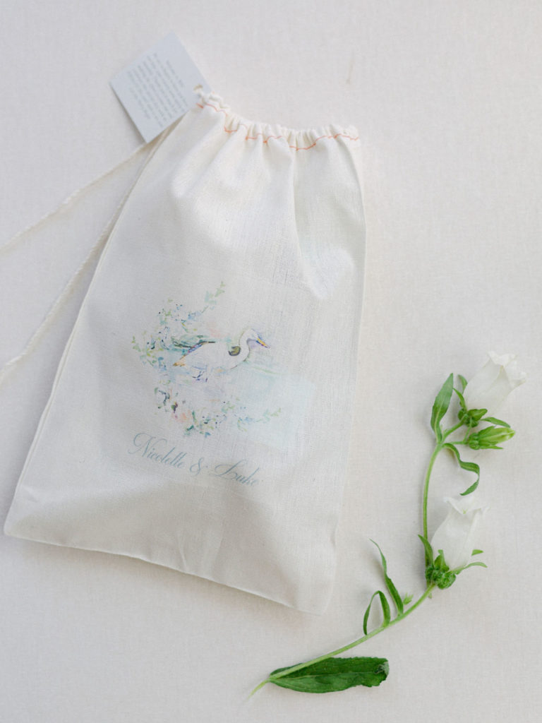 custom cloth bag with flower